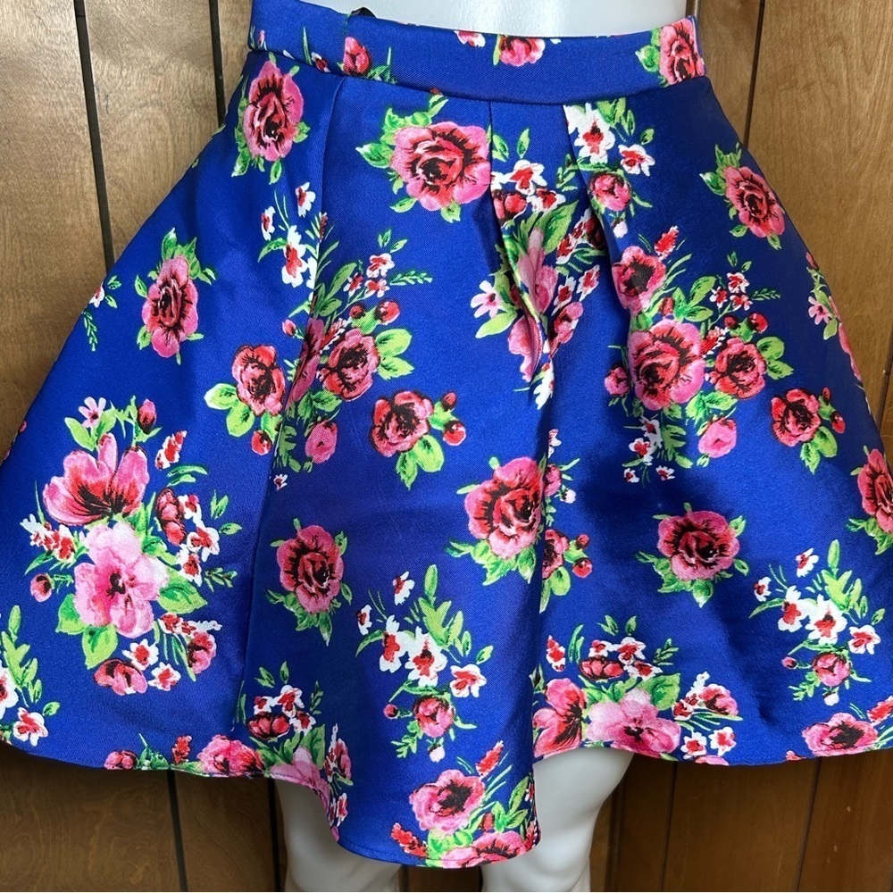 Windsor Floral Pink Blue Elegant Homecoming Skirt with Petticoat Sz 5/6 Women’s - Picture 11 of 11